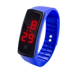 De Display LED Digital pulseira rel¨®gio Crian?as Estudantes Silica Gel Sports Watch