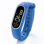 De Display LED Digital pulseira rel¨®gio Crian?as Estudantes Silica Gel Sports Watch