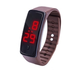 De Display LED Digital pulseira rel¨®gio Crian?as Estudantes Silica Gel Sports Watch