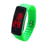 De Display LED Digital pulseira rel¨®gio Crian?as Estudantes Silica Gel Sports Watch