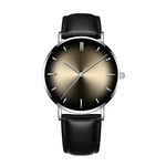 De Ultrafino Negócios Lazer Men Relógios de pulso simples pu pulseira de couro Assista Movimento Quartz relógio de pulso preto e cáqui