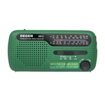 DEGEN DE13 FM Rádio FM MW SW Banco Mundial Receptor Lanterna Cranker Dinâmica Solar Power Supply Rádio de Emergência Solar w / Celular MP3 MP4 Carregador para Atividades ao ar livr