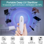 Desinfetante portátil UV-C Luz Handheld UV Lâmpada de desinfecção germicida Mini UVC Lâmpada LED para viagens domésticas