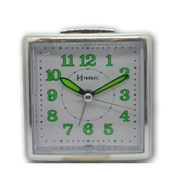 Despertador Analogico Quartz Branco 2716-021 - Herweg