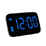 Despertador de projeção led Relógio de mesa moderno com controle de voz Azul