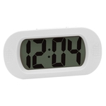 Despertador digital de silicone com retroiluminação soneca para crianças, meninos, menina, branco