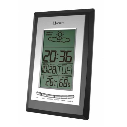 Despertador Digital Herweg 2970 070 Termometro Calendario