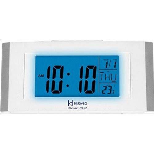 Despertador Digital Herweg Luz Noturna Led com Calendario Termometro Alarme e Snooze