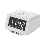 Despertador Digital Multifuncional USB Hotel Radio Clock-AU Branco