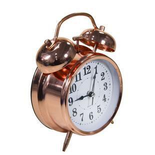 Despertador em Metal Rose Gold 14 Cm