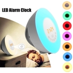 Despertador exclusivo Sunrise Simulation Alarm Clock FM Radio LED Ao lado da lâmpada da noite