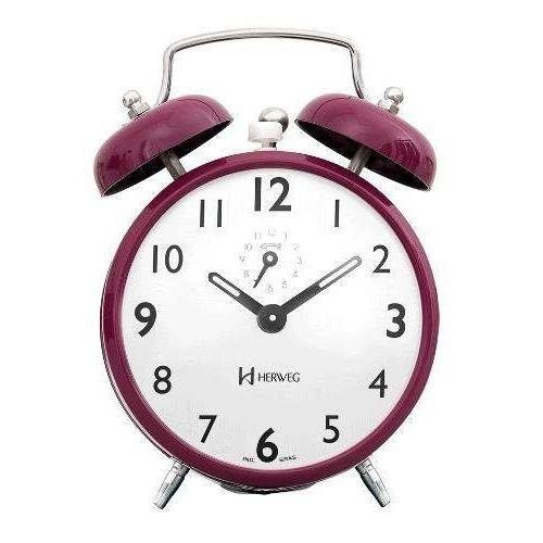 Despertador Herweg 2202 285 Roxo Retrô Vintage Relógio
