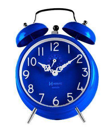 Relógio Despertador Mecânico Azul Simba - 2707-014 - Herweg