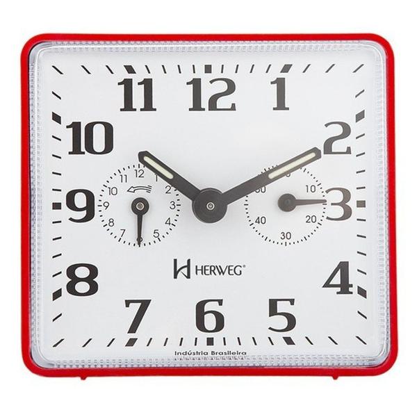 Despertador Mecânico Vintage Retro Herweg2245-044 - Vermelho