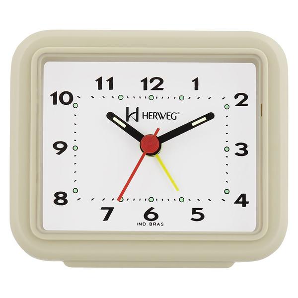 Despertador Quadrado Quartz Decorativo Herweg 2612-32