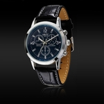 Sport Military Quartz Dial Clock Men Leather Wrist Watch Round Case BU