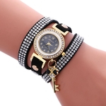 ?Diamantes moda pulseira Cadeados Lady Womans rel¨®gio de pulso