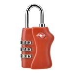 3-Digit Password Lock Viagem Essentials Cadeado Customs senha Cadeado (vermelho)