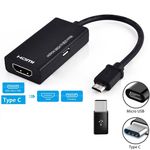 Digite C & Micro Usb Macho para Hdmi Fêmea Cabo Adaptador para Celular Tablet Tv