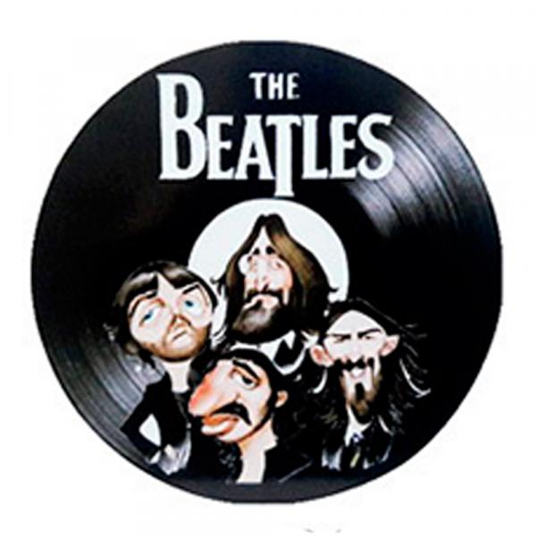 Disco Vinil Decorativo Amadeirado - The Beatles - Retrofenna