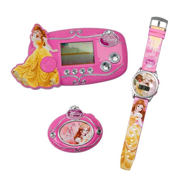 Disney - Conjunto de Rádio FM, Minigame e Relógio Digital Bela - Candide - Princesas Disney