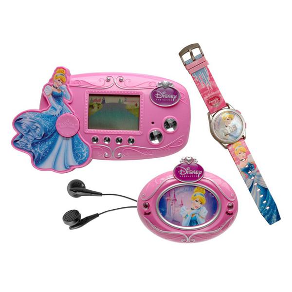 Disney - Conjunto de Rádio FM, Minigame e Relógio Digital Cinderela - Candide - Princesas Disney