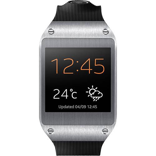 Dispositivo de Pulso Samsung Galaxy Gear com Chamadas de Voz e SMS, Câmera de 1.9 MP e Controle de Mídia - Preto