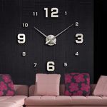 Diy 3d Parede Relógio Grande Número Espelhos de Superfície de Luxo Art Relógio para Home Decor