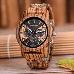 DODO DEER Relógio de madeira Relógios de madeira e aço inoxidável Mãos luminosas Cronômetro de quartzo Relógios de pulso para presentes