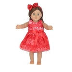 Doll Dress 18 polegadas Doll Shoes Renascido Dolls Vestido boneca de vestido da menina