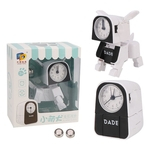 Dos desenhos animados pequeno Alarm Clock Crianças Multi-função Deformação Robô bonito de alarme eletrônico Relógio