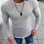  dos homens Quente Roupa Redonda Neck pulôver Outono-Inverno Moda Tops Camisola jumper Casual