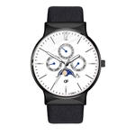 Dos homens rel¨®gio de pulso de luxo rel¨®gios Quartz Rel¨®gio de a?o inoxid¨¢vel Casual Assista