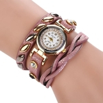 Duoya Modo Femmes Casual Pulseira En Cuir Montre-Pulseira Femmes Robe PK