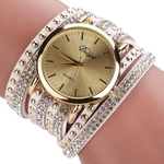 Duoya Modo Femmes Casual Pulseira En Cuir Montre-Pulseira Femmes Robe WH