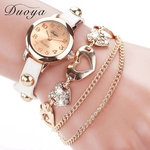 Duoya Modo Femmes Casual Pulseira En Cuir Montre-Pulseira Femmes Robe WH