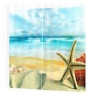 DZ0412 3D Impressão Digital Starfish cortina de chuveiro impermeável io170*200