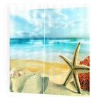 DZ0412 3D ImpressÃ£o Digital Starfish cortina de chuveiro impermeÃ¡vel io150*166