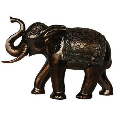 Elefante Decorativo de Resina - 26x10.5x18 Cm - Btc Decor