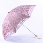Elegant women embroidery lace umbrella girls summer sunny and rainy umbrellas portable parasol mujer parapluie parasol