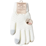 Elegantes imitação caxemira malha Telefingers Luvas de inverno quente Mittens presente (para adultos)