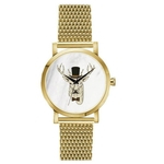 Elk relógio relógio de mármore lazer moda senhora cinto net relógio de quartzo Ladies Watch