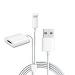 2-em-1 Carregador De Função Para A Apple Adaptador Lápis Usb Charger Cable / Dados Para Iphone E Ipad Acessórios Pro (1m, Branco)