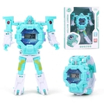 2 Em 1 Robô Transformação Relógio De Pulso Único Brinquedo Eletrônico Robot Relógio Para Boy Crianças Sport Watch Brinquedos