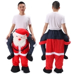 Engraçado Papai Noel Traje Passeio em Mim Calças de Animais Carry Back Fancy Up Party Costume Christmas Festival Clothes
