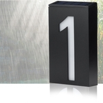 Entrar Solar Power LED Light House Hotel Porta Endere?o Plaque N¨²mero Digits Placa B