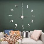 Espelho New Quartz Relógios Relógios 3d Big Wall Clock Etiqueta Diy Room Decor