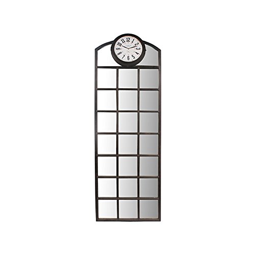 Espelho Quadrados com Relógio Oldway - 192x63 Cm