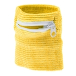 Esportes ao ar livre Fitness Pulseira Sweatband Wallet Zipper Pocket Yellow