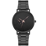 Estilo britânico de aço preto minimalista arma elegante relógio de quartzo minimalista relógio relógio de negócios dos homens da correia
